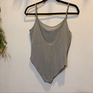 Grey Low-Back Bodysuit